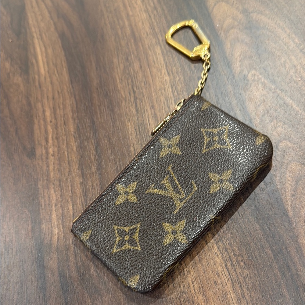 Louis Vuitton Brown and Gold Monogram Key & Card Holder